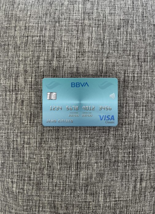 Download Venezuela BBVA bank visa classic card photolook front Photoshop template